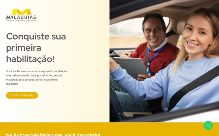 Screenshot of autoescolamalaquias.com.br