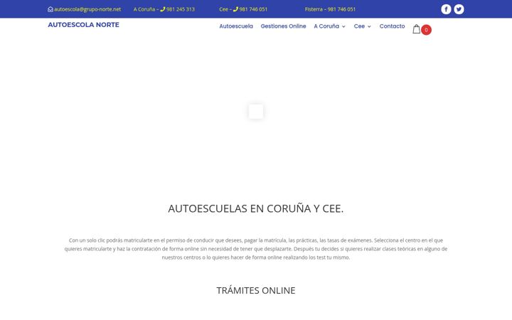 Екранна снимка на autoescolanorte.es