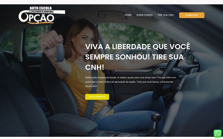 Screenshot of autoescolaopcao.com.br