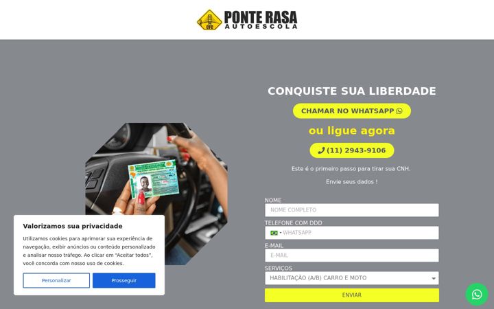 Screenshot of autoescolaponterasa.com.br