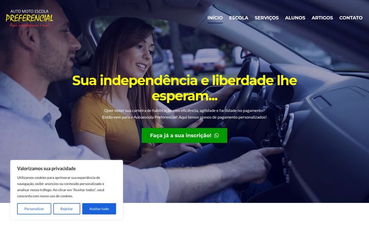 Screenshot of autoescolapreferencialilha.com.br