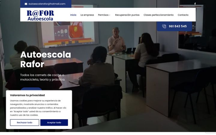Ekrano kopija autoescolarafor.com