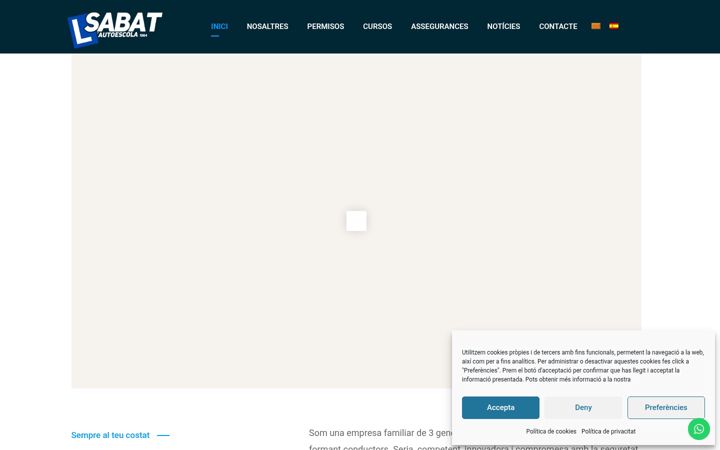Ekrano kopija autoescolasabat.com