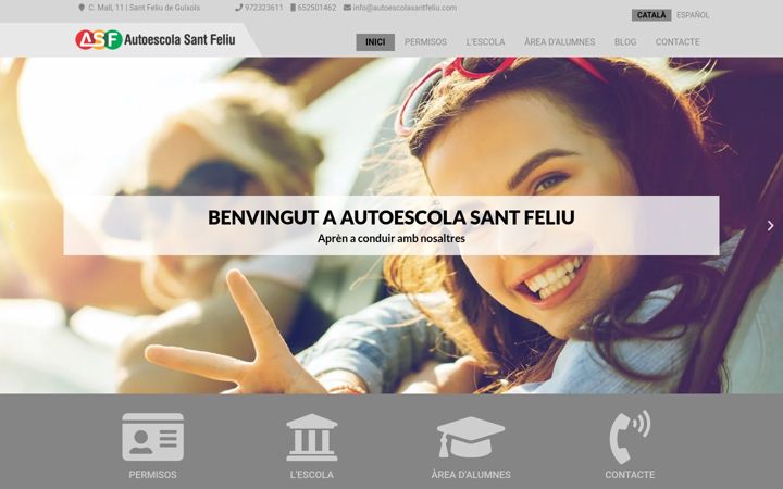 Screenshot of autoescolasantfeliu.com
