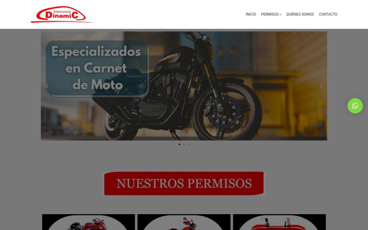 Screenshot of autoescuela-dinamic.com
