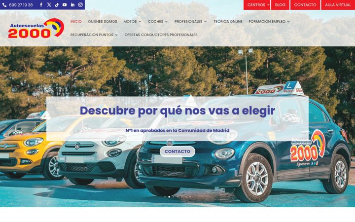 Screenshot of autoescuela2000.com