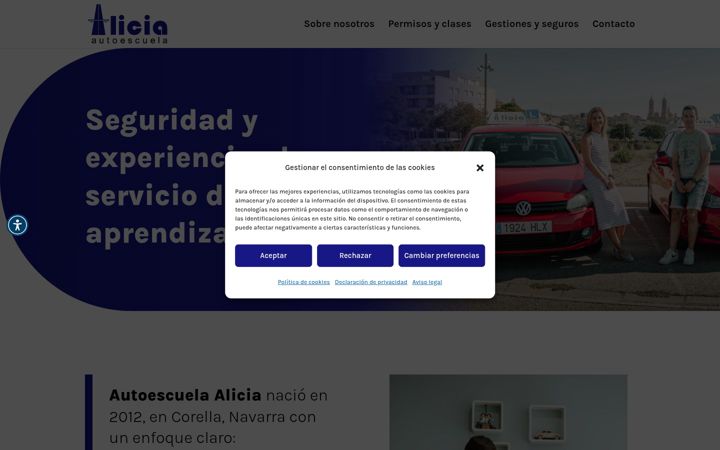 Skjermbilde av autoescuelaalicia.es