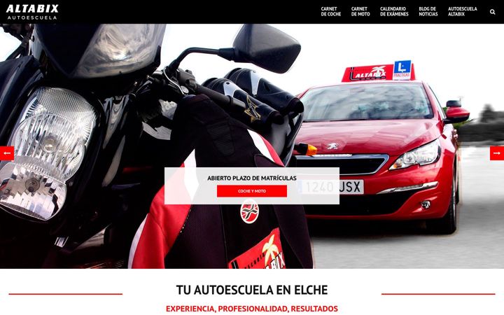Screenshot of autoescuelaaltabix.com