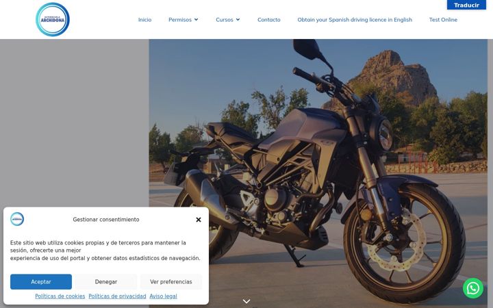 Skjermbilde av autoescuelaarchidona.es