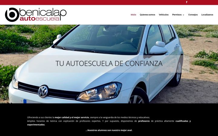 Screenshot von autoescuelabenicalap.com