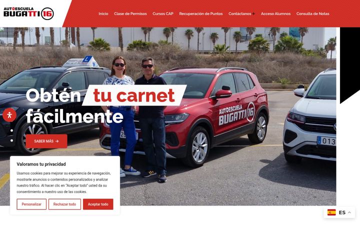 Skjermbilde av autoescuelabugatti16.es