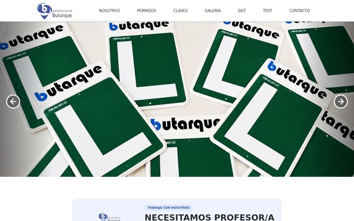 Screenshot of autoescuelabutarque.com