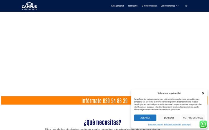 Zrzut ekranu autoescuelacampusgetafe.com