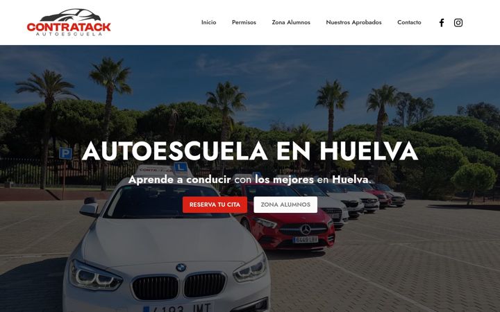 Screenshot of autoescuelacontratack.es