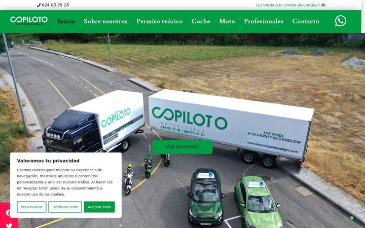 Screenshot of autoescuelacopiloto.com