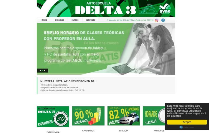 Screenshot of autoescueladelta3.com