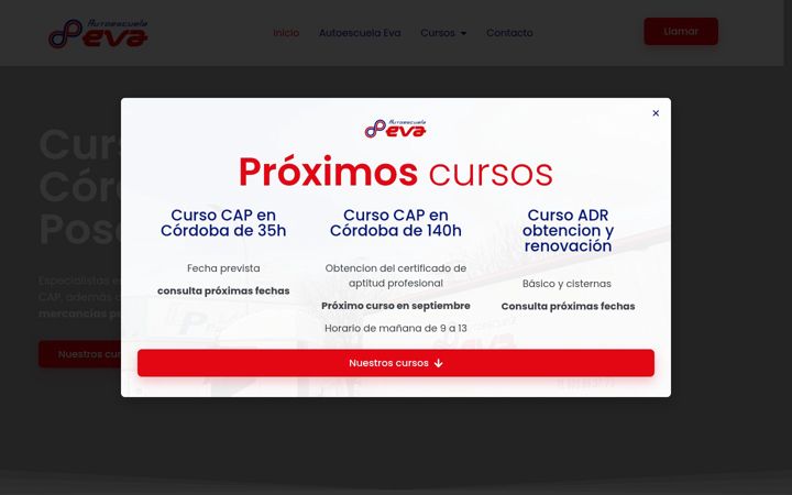 Screenshot of autoescuelaeva.com