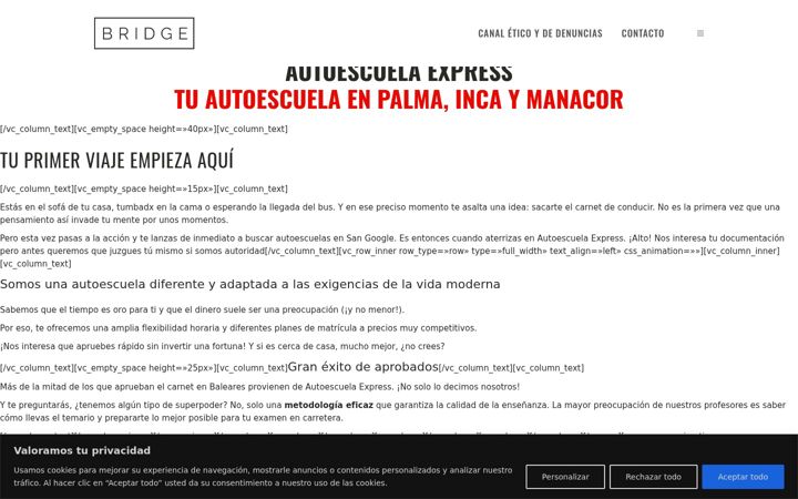 Screenshot of autoescuelaexpresspalma.com