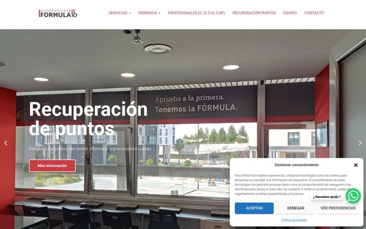 Screenshot of autoescuelaformula10.com