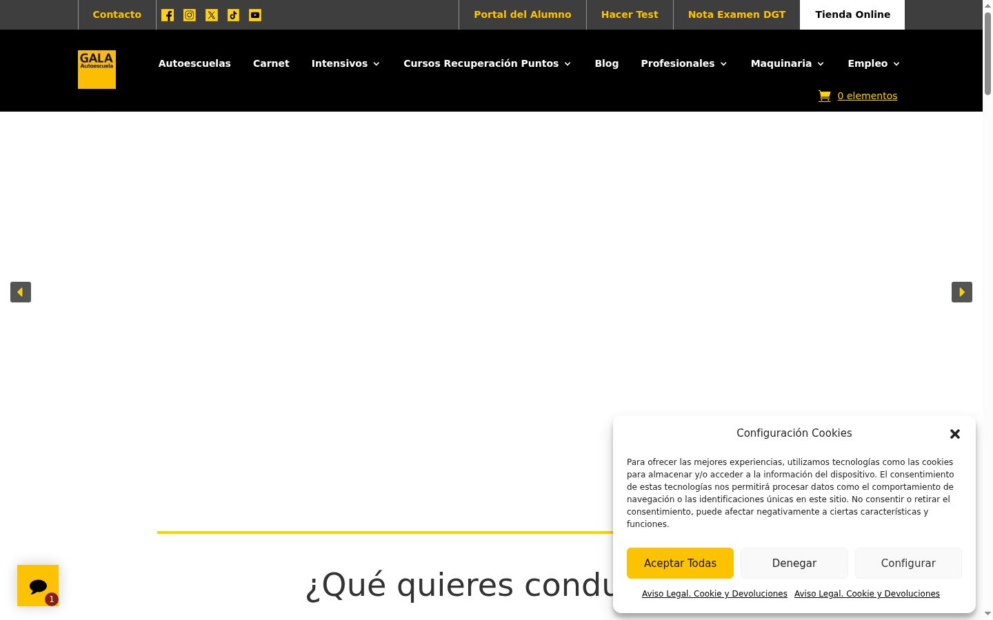 Screenshot tal-banner tal-kunsens muri qabel kwalunkwe interazzjoni