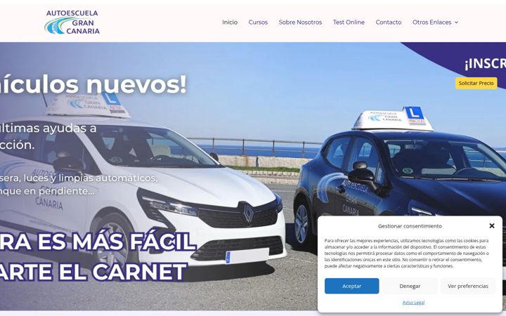 Snímek obrazovky autoescuelagrancanaria.com