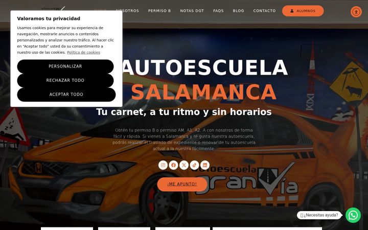 Snimka zaslona za autoescuelagranvia.com