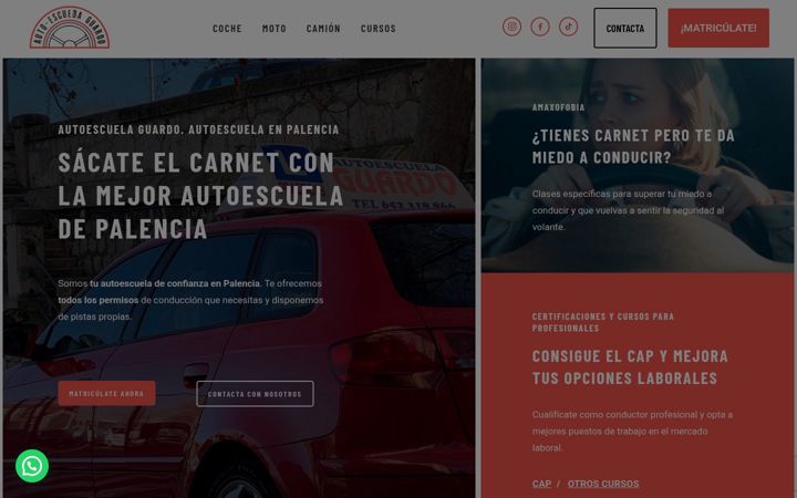 Screenshot of autoescuelaguardo.com