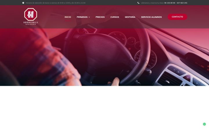 Screenshot of autoescuelahermosilla.com