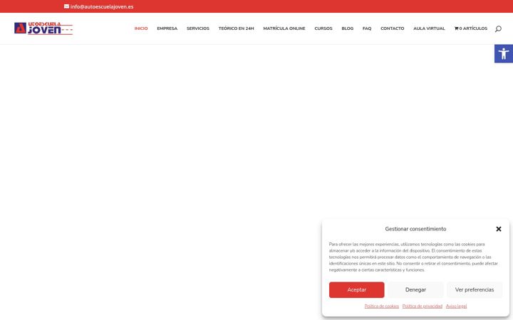 Screenshot of autoescuelajoven.es
