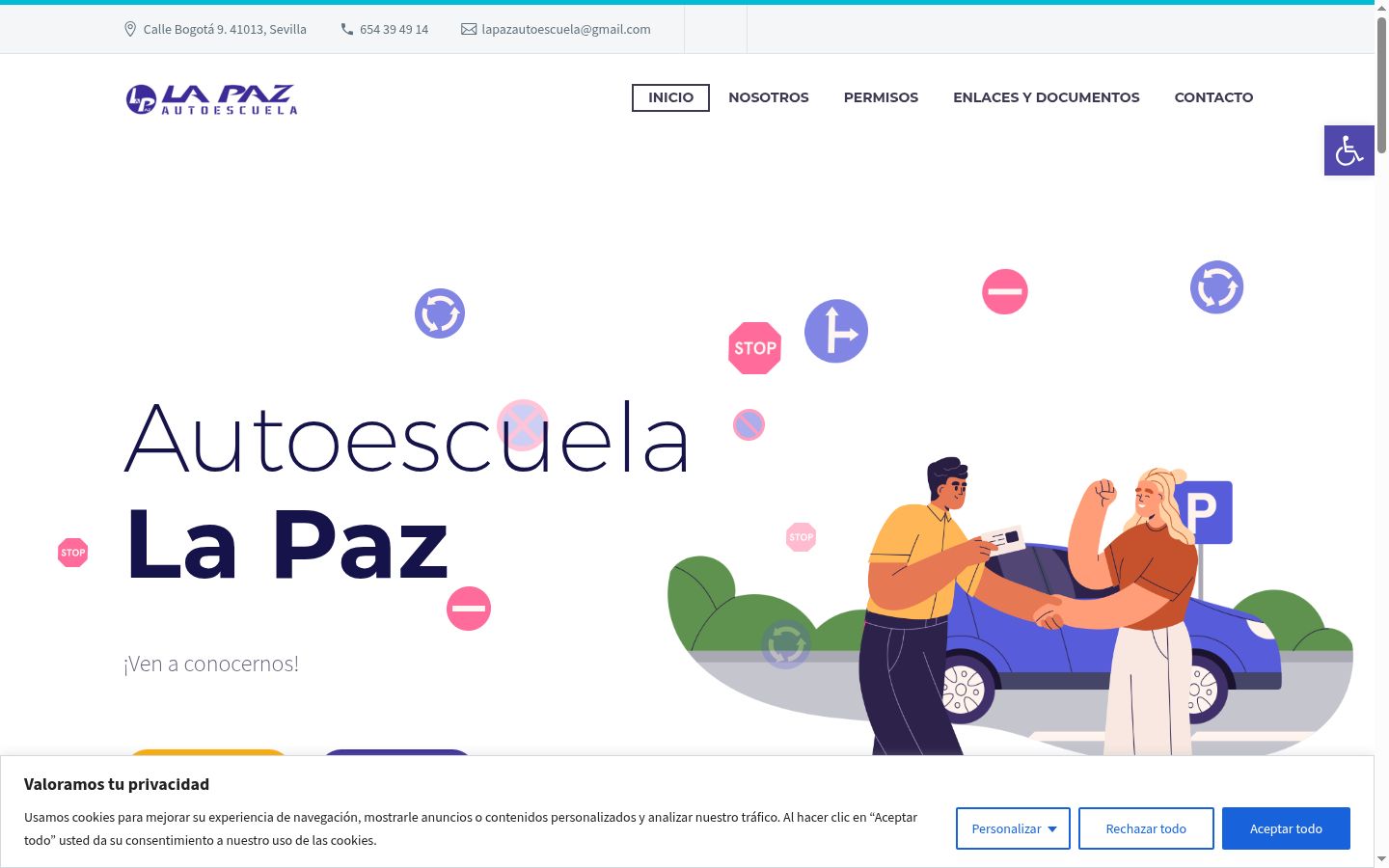 Sutikimo reklamjuostės, rodytos prieš bet kokią sąveiką, ekrano kopija