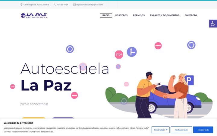 Screenshot of autoescuelalapaz.com