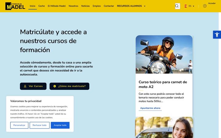 Screenshot von autoescuelamadel.com