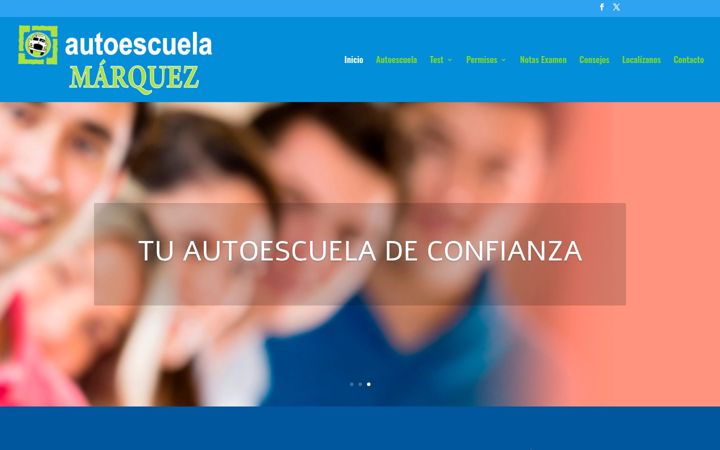 Screenshot of autoescuelamarquez.com