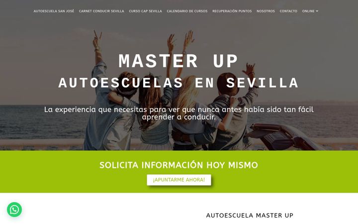 Screenshot von autoescuelamasterup.es