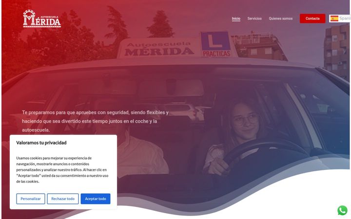 Screenshot von autoescuelamerida.com