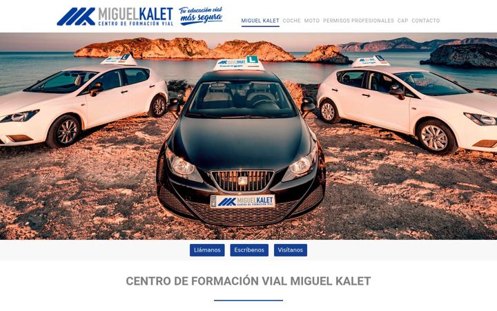 Screenshot of autoescuelamiguelkalet.com