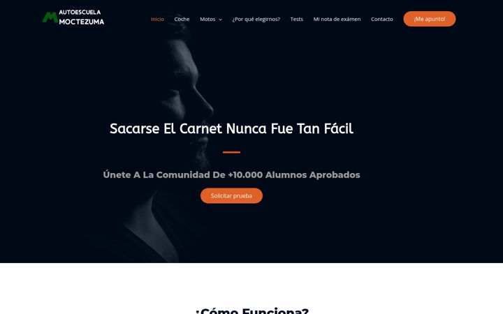 Screenshot von autoescuelamoctezuma.com