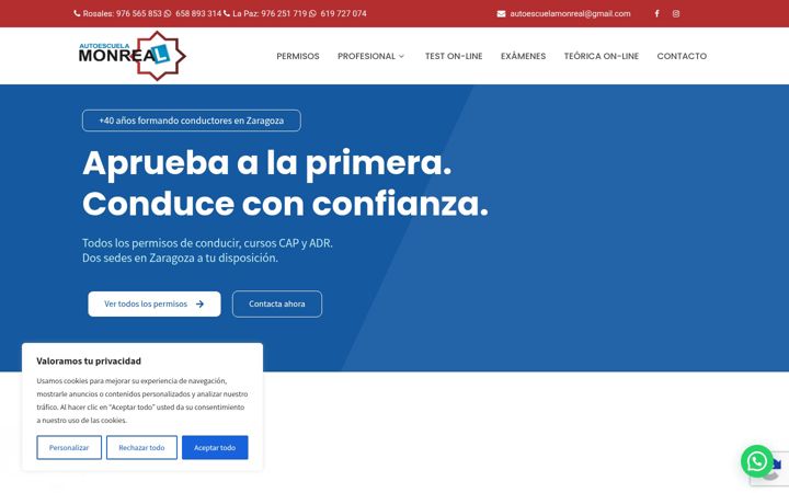 Skjermbilde av autoescuelamonreal.es