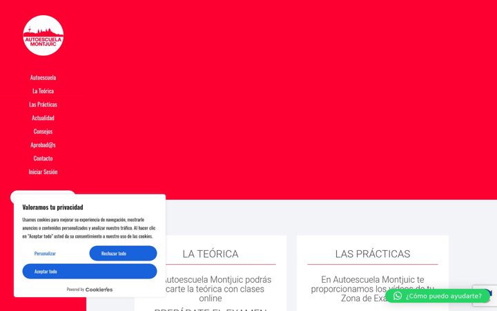 Screenshot of autoescuelamontjuic.com