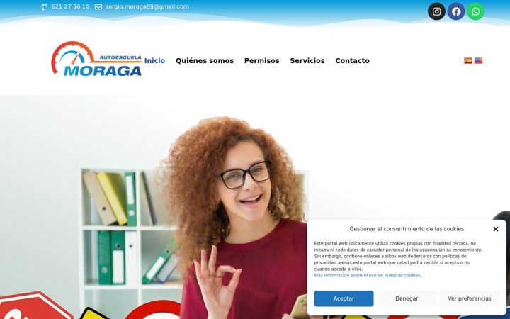 Skjermbilde av autoescuelamoraga.es