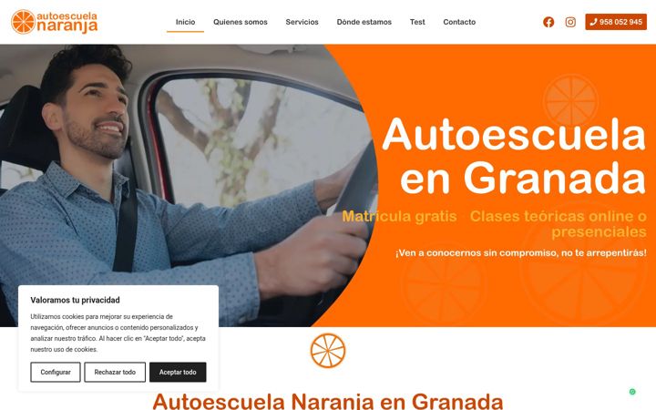 Screenshot του autoescuelanaranja.es