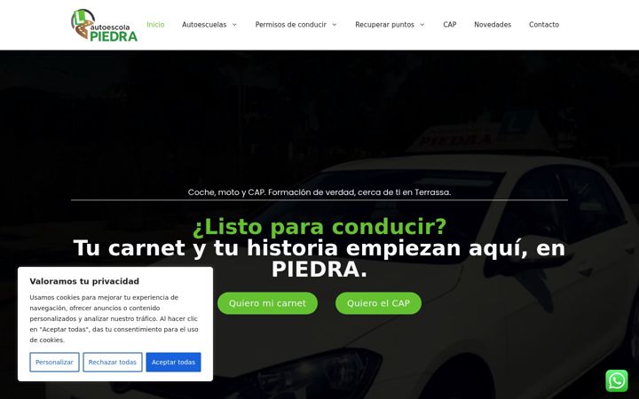 Screenshot of autoescuelapiedra.com