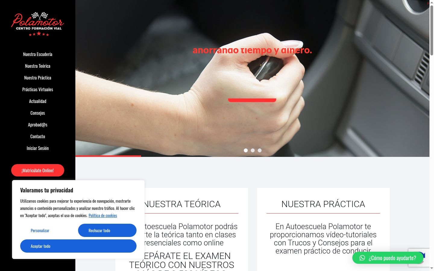 Screenshot του banner συγκατάθεσης που εμφανίστηκε πριν από οποιαδήποτε αλληλεπίδραση