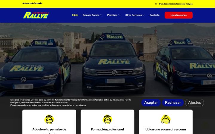 Posnetek zaslona autoescuelarallye.com