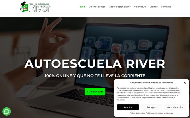 Screenshot of autoescuelariver.es