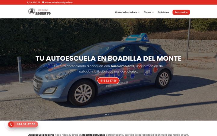 Screenshot of autoescuelaroberto.es