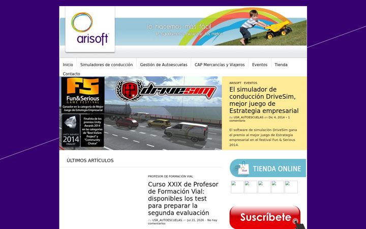 Posnetek zaslona autoescuelas.org.es