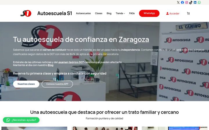 Screenshot of autoescuelas1.com