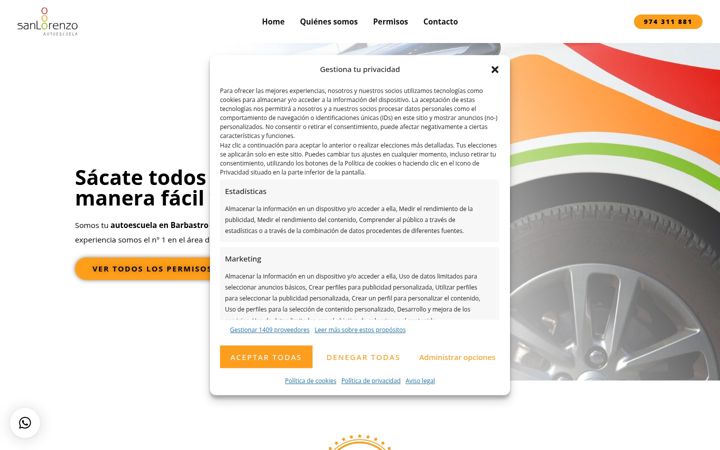 Skærmbillede af autoescuelasanlorenzo.com