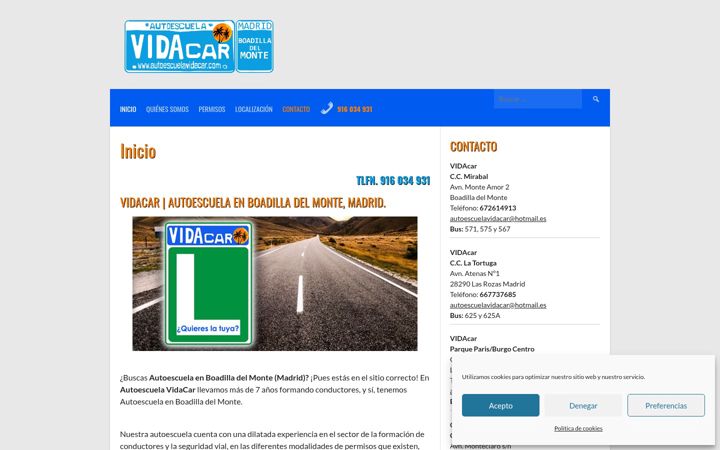 Screenshot of autoescuelasboadilla.com